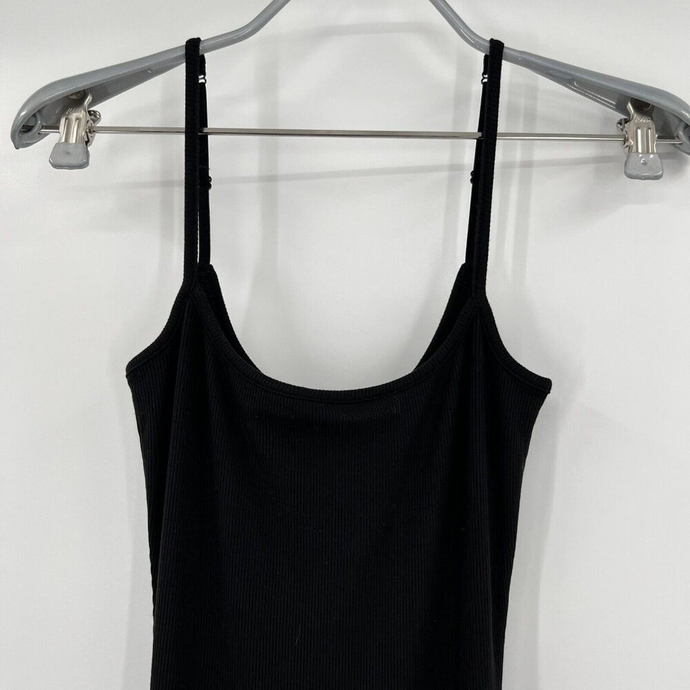 Quince Women’s Black Tencel Rib Knit Maxi Slip Dress sz XS NWT Sleeveless Long - Picture 3 of 8